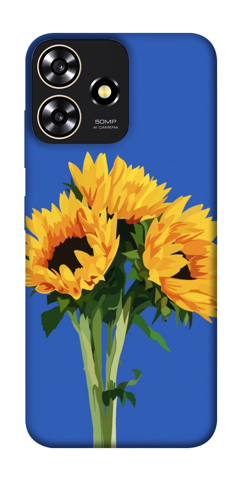 Чехол Bouquet of sunflowers для ZTE Blade A73 4G