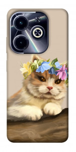 Чехол Cat in flowers для Infinix Hot 40i