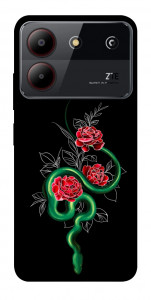 Чехол Snake in flowers для ZTE Blade A54 4G