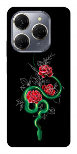 Чохол Snake in flowers для TECNO Spark 20 Pro