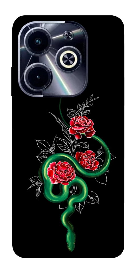 Чехол Snake in flowers для Infinix Hot 40i