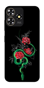 Чехол Snake in flowers для ZTE Blade A73 4G