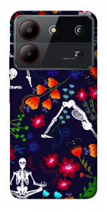 Чехол Yoga skeletons для ZTE Blade A54 4G