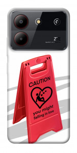 Чохол Caution falling in love для ZTE Blade A54 4G