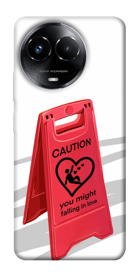 Чохол Caution falling in love для Realme C67 4G