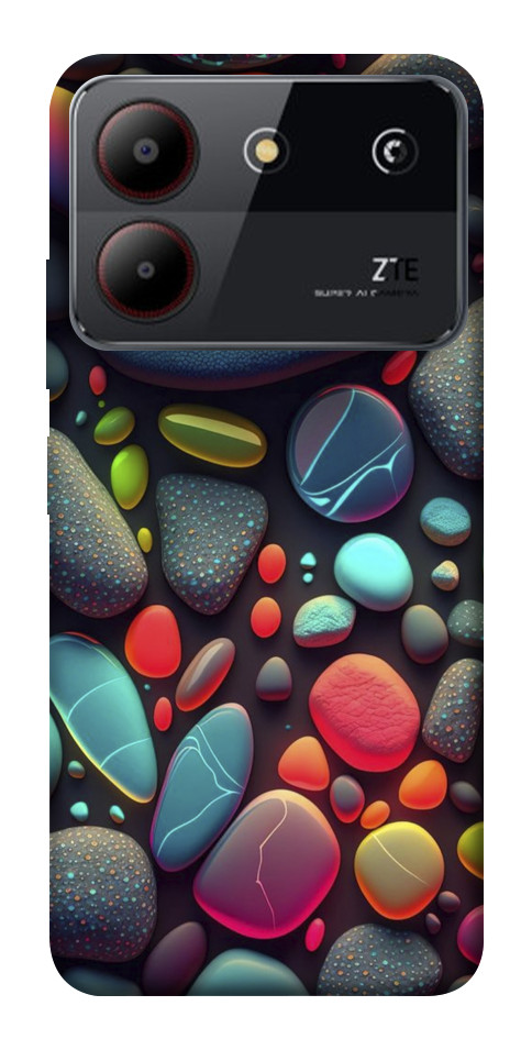 Чехол Разноцветные камни для ZTE Blade A54 4G