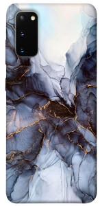 Чехол Черно-белый мрамор для Galaxy S20 (2020)