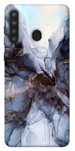 Чехол Черно-белый мрамор для Galaxy A21
