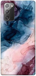 Чехол Розово-голубые разводы для Galaxy Note 20