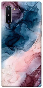 Чехол Розово-голубые разводы для Galaxy Note 10 (2019)