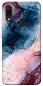 Чехол Розово-голубые разводы для Xiaomi Redmi Note 7