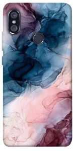 Чехол Розово-голубые разводы для Xiaomi Redmi Note 5 Pro