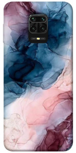 Чехол Розово-голубые разводы для Xiaomi Redmi Note 9 Pro