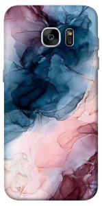 Чехол Розово-голубые разводы для Galaxy S7 Edge