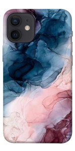 Чехол Розово-голубые разводы для iPhone 12 mini