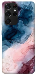 Чехол Розово-голубые разводы для Galaxy S21 Ultra