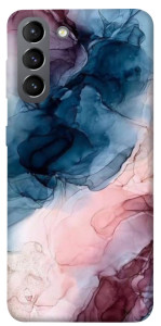 Чехол Розово-голубые разводы для Galaxy S21