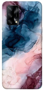 Чехол Розово-голубые разводы для Oppo A74 4G