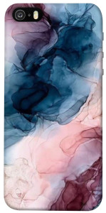 Чехол Розово-голубые разводы для iPhone 5S