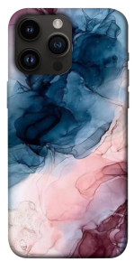 Чехол Розово-голубые разводы для iPhone 14 Pro Max