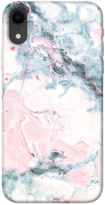 Чехол Розово-голубой мрамор для iPhone XR