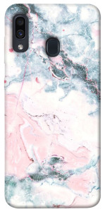Чехол Розово-голубой мрамор для Samsung Galaxy A20 A205F