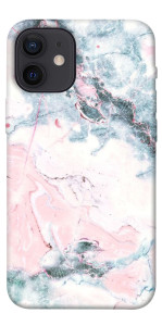 Чехол Розово-голубой мрамор для iPhone 12 mini