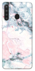 Чехол Розово-голубой мрамор для Galaxy A21