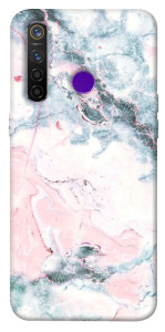 Чехол Розово-голубой мрамор для Realme 5 Pro