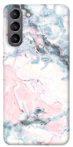 Чехол Розово-голубой мрамор для Galaxy S21