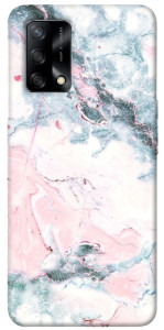 Чехол Розово-голубой мрамор для Oppo A74 4G