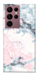 Чохол Рожево-блакитний мармур для Galaxy S22 Ultra