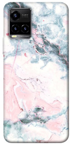 Чехол Розово-голубой мрамор для Vivo Y33s