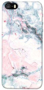 Чехол Розово-голубой мрамор для iPhone 5