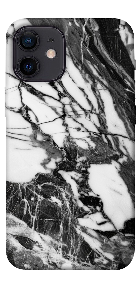 Чохол Calacatta black marble для iPhone 12 mini