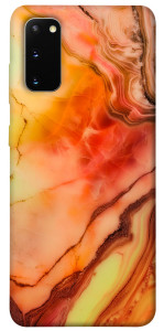 Чехол Красный коралл мрамор для Galaxy S20 (2020)