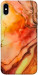 Чехол Красный коралл мрамор для iPhone XS