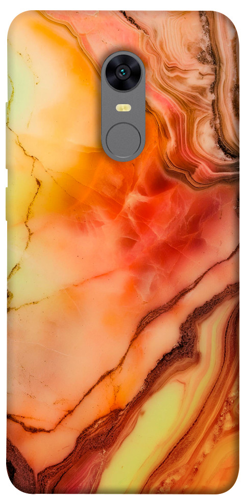 Чехол Красный коралл мрамор для Xiaomi Redmi Note 5 (Single Camera)