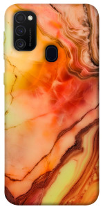 Чехол Красный коралл мрамор для Samsung Galaxy M30s