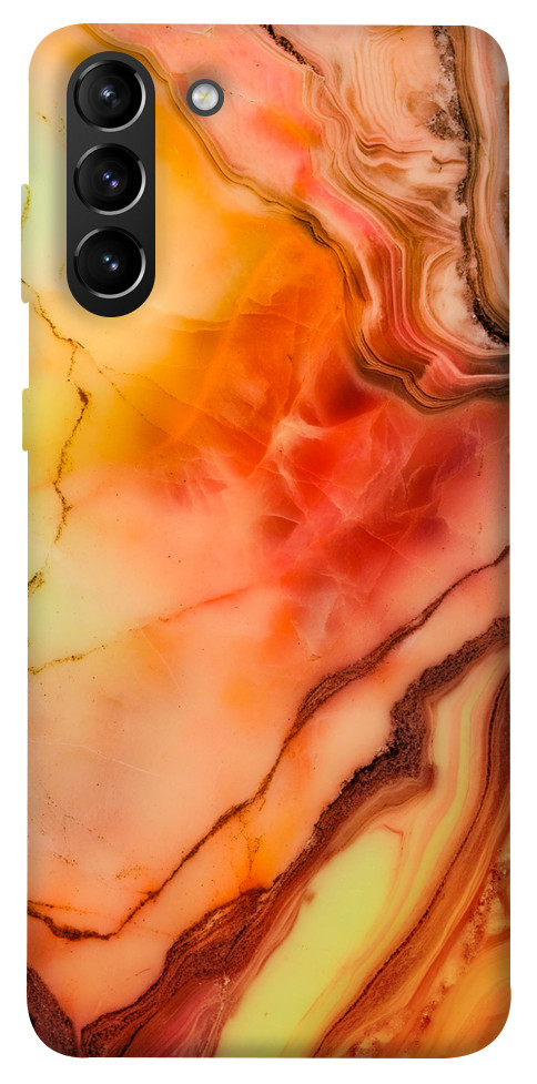 Чохол Червоний корал мармур для Galaxy S21+