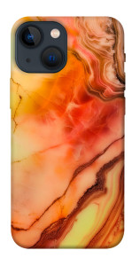 Чехол Красный коралл мрамор для iPhone 13 mini