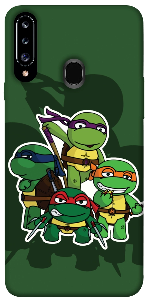 Чехол Green turtles для Galaxy A20s (2019)