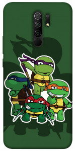 Чохол Green turtles для Xiaomi Redmi 9