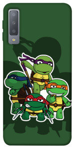 Чехол Green turtles для Galaxy A7 (2018)