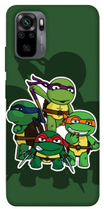 Чехол Green turtles для Xiaomi Redmi Note 10