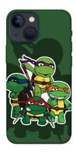 Чохол Green turtles для iPhone 13 mini