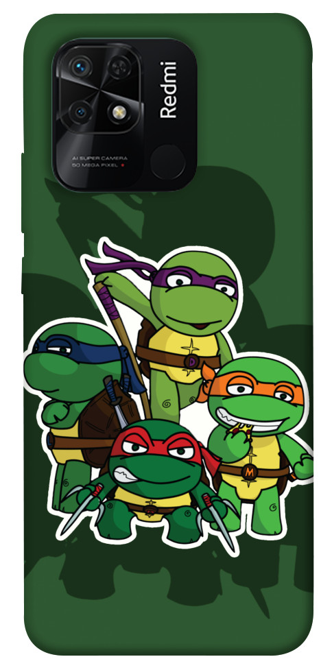 Чехол Green turtles для Xiaomi Redmi 10C