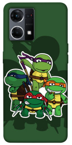 Чохол Green turtles для Oppo Reno 7 4G