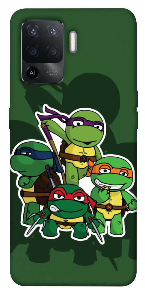 Чехол Green turtles для Oppo Reno 5 Lite