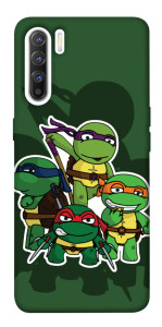 Чехол Green turtles для Oppo Reno 3